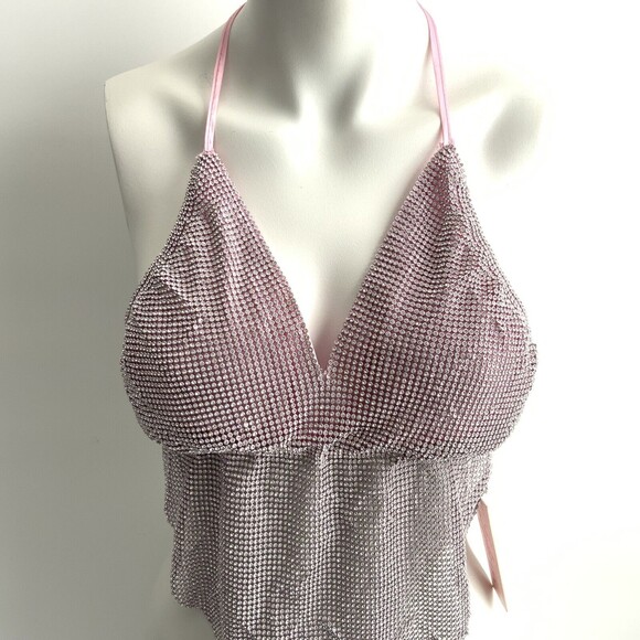 Lydia USA Rhinestone Crop Top - Picture 7 of 7